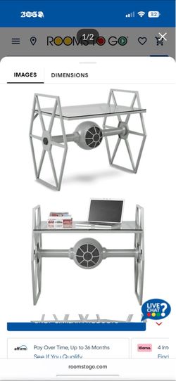 Kids Star Wars Tie Fighter™ Gray Desk rooms to go