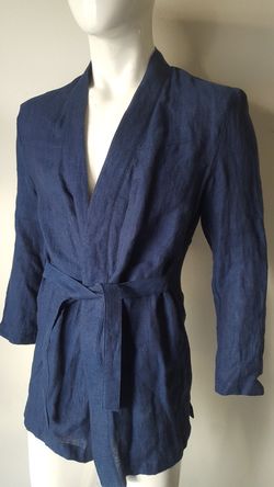 Zara Men's Navy Blue Jacket/Robe Size S