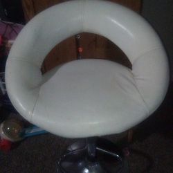 White Swivel Barber Chair