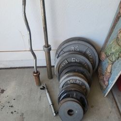 Assorted Free Weights Iron  to  Neoprene And Bars