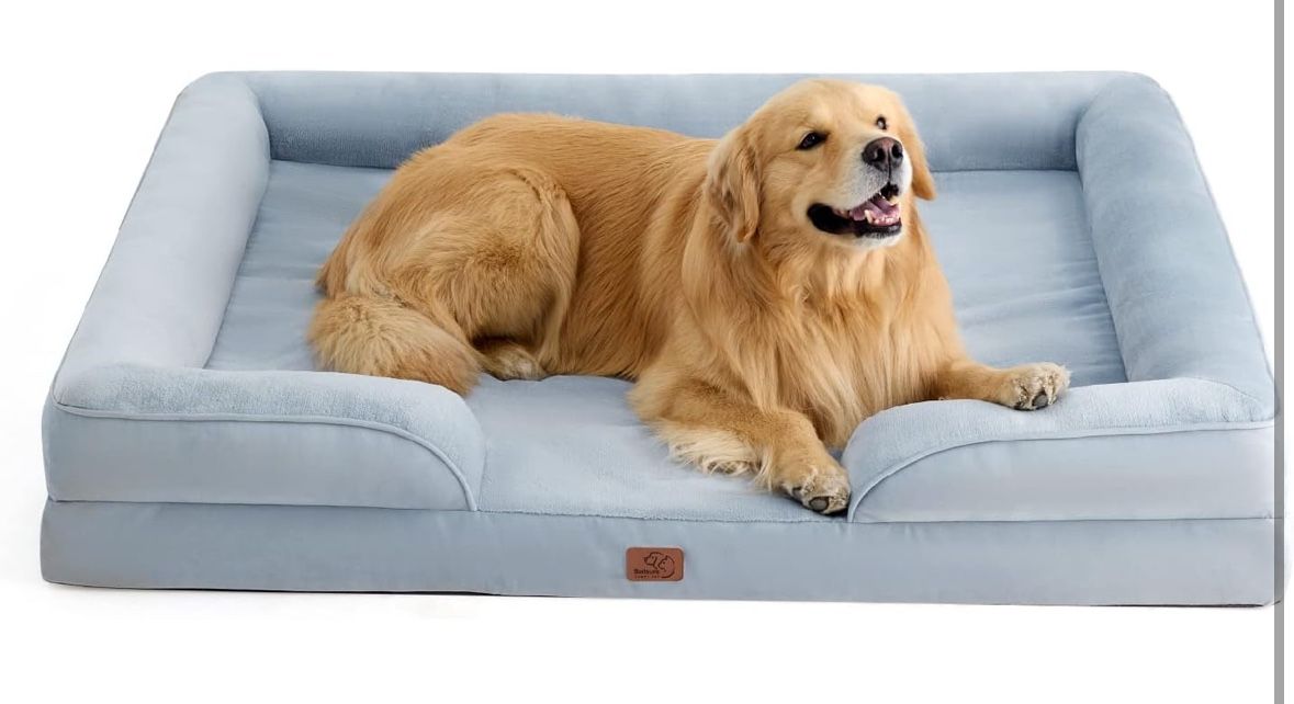 XXL Orthopedic Dog Bed - Washable Great Dane Dog Sofa Beds for Giant Dogs, Supportive Foam Pet Couch Bed with Removable Washable Cover, Waterproof Lin