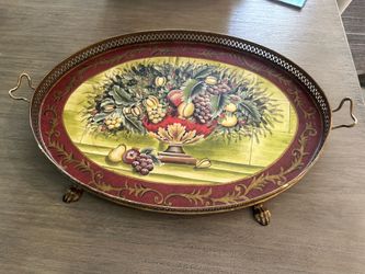 Hand painted large tray