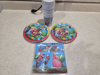 (Sealed New)Super Mario Themed Kids Birthday Party Pack
