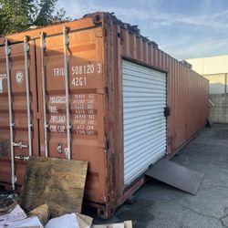 40 foot Shipping Container Connex Bin With Rollup Door For Workshop Or Storage 