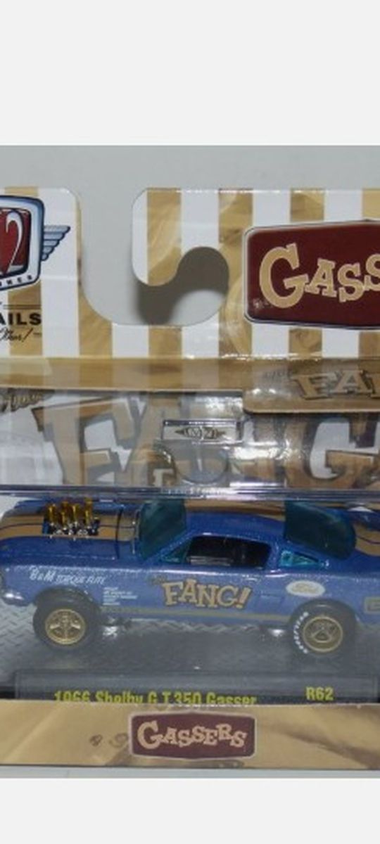 2020 M2 Machines 1966 Ford Mustang SHELBY GT350 GASSER Little Fang Blue R62 1:64