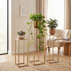 Open Box Plant Stands, Set Of 3