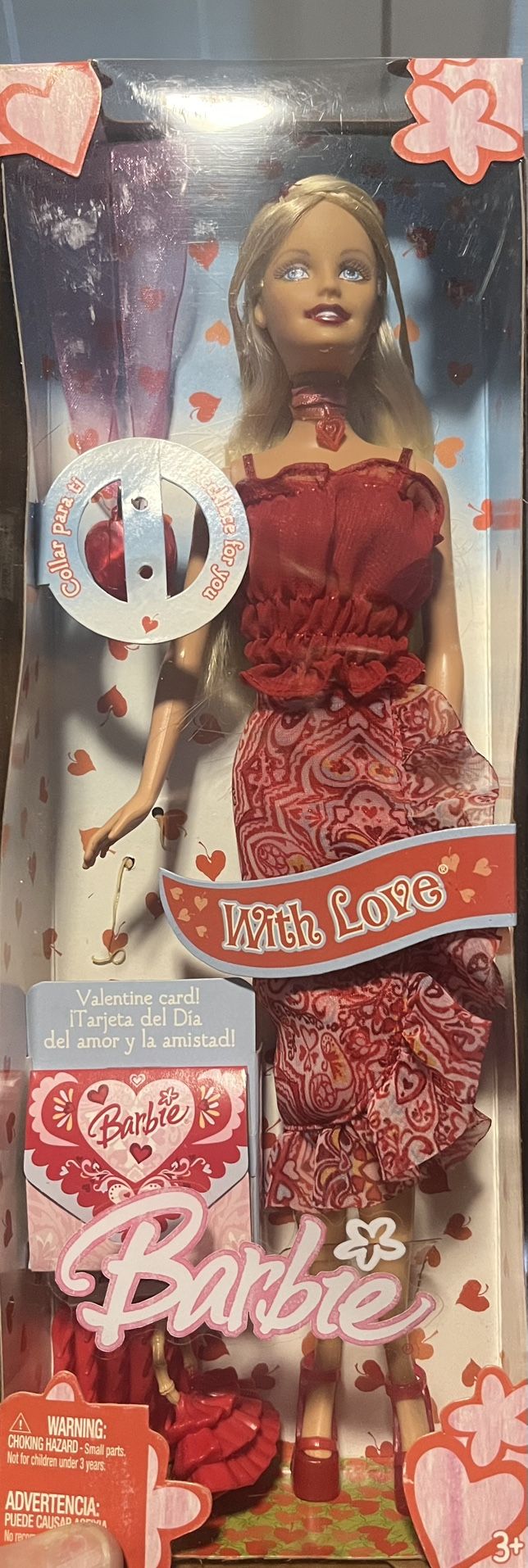 Barbie With Love 2005 Collector Doll w/ Necklace & Valentine Card-Brand New