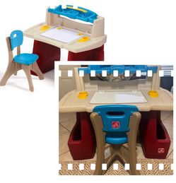 New Assembled $99 Step2 Deluxe Art Master Desk, Kids Activity Table & Chair, Arts & Crafts Desk, Made of Durable Plastic, For Toddlers 3+ Years Old