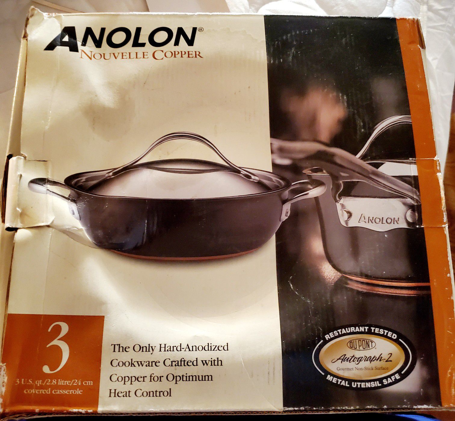 Anolon copper covered casserole
