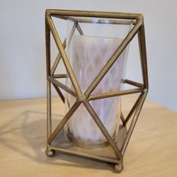Gold Geometric Candle Holder