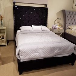 Queen Velvet Bed Frame