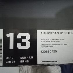 Jordan Retro 12s Taxis Size 13