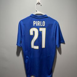 Original Andrea Pirlo Italy 2014/15 Home Soccer Jersey 