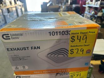 SaleSumo Commercial Electric 50 CFM Ceiling Mount Room Side Install Exhaust Fan