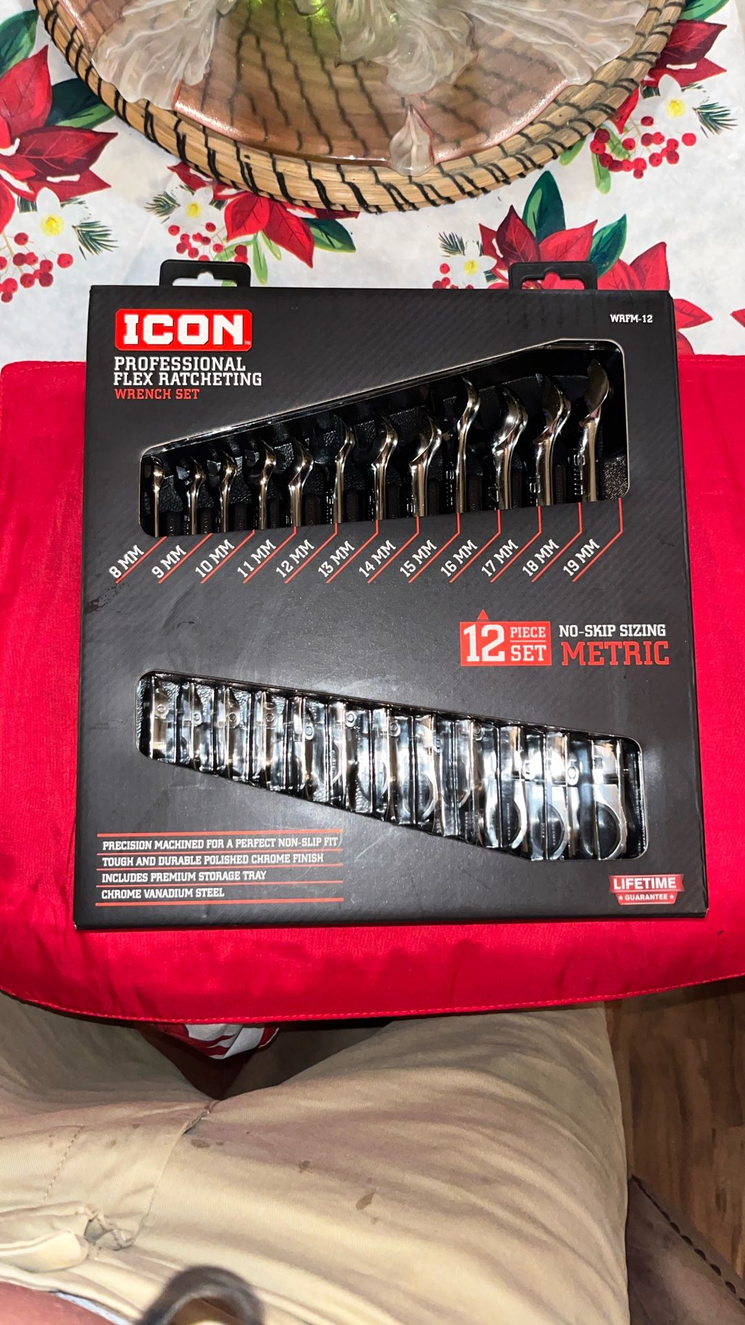 Icon ratcheting wrench set 12 piece set metric