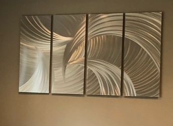 4 panel metal art