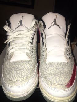 Jordan 3 white flips size 11