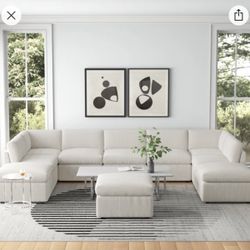 10-Piece Cream Corduroy Sectional (New In Box!)