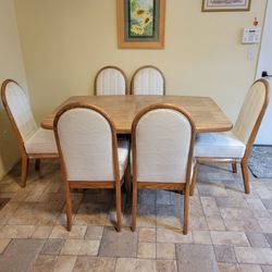 DIning table with 6 chairs .