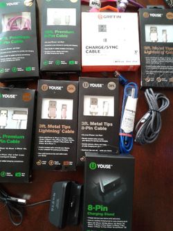 BRAND NEW IPHONE CHARGERS AND CASES OF ALL SIZES AND VARIETIES