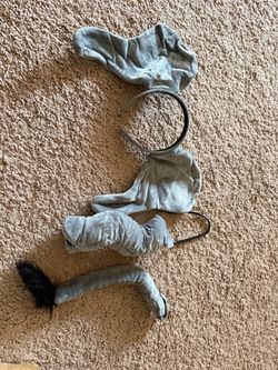 Elephant Ears Headband, Tail, and Trunk set- Halloween, costume.