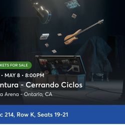 3 Aventura Tickets For Sale $200 Each Toyota Arena