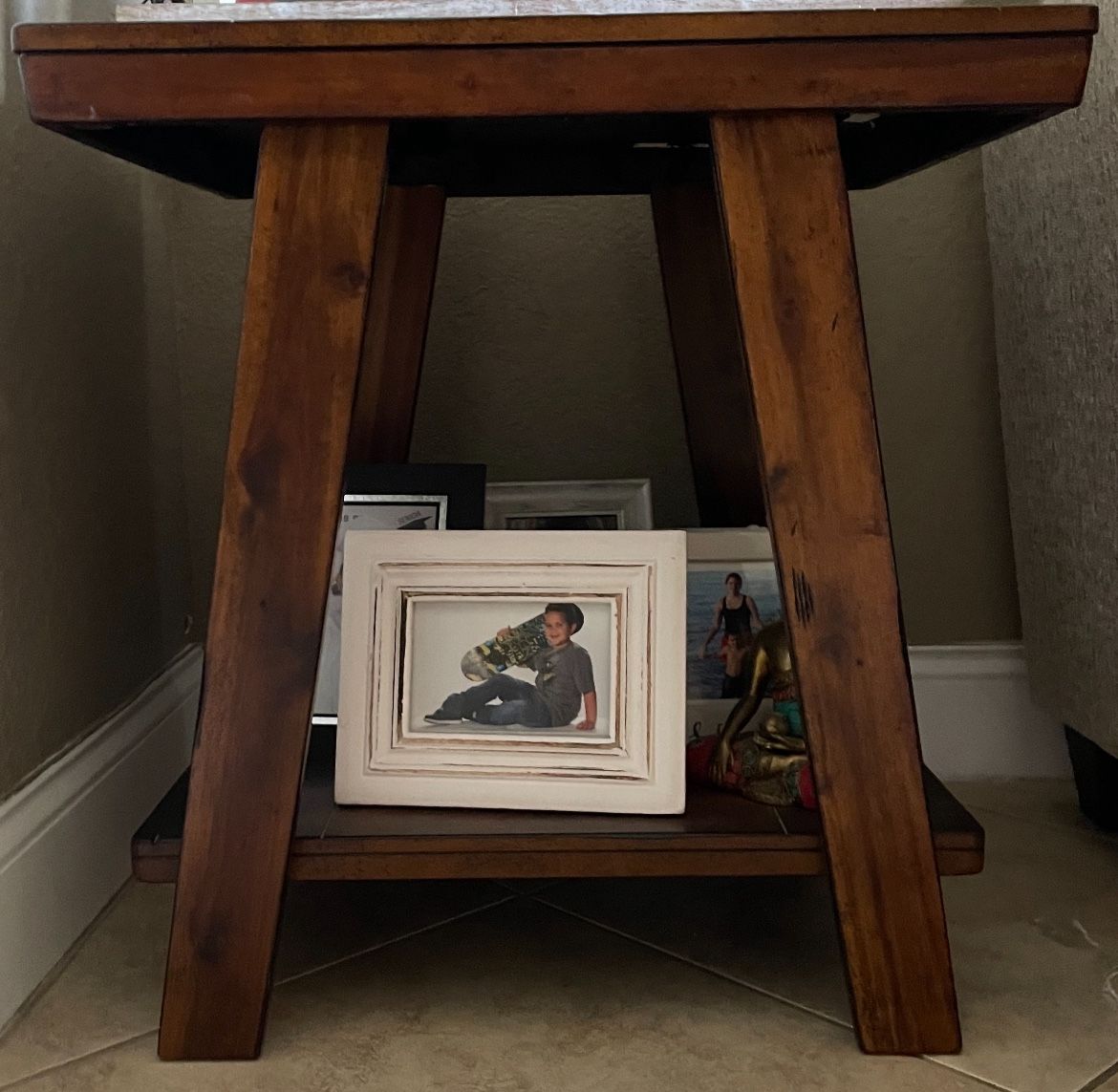 Set Of (2) Wood Living Room Tables