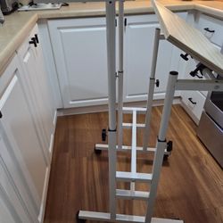 Steel Frame rolling Computer Desk.