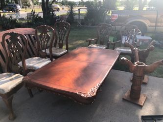 Wood dining table