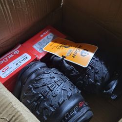 Fat bike tires + tubes all terrain for ebikes too!