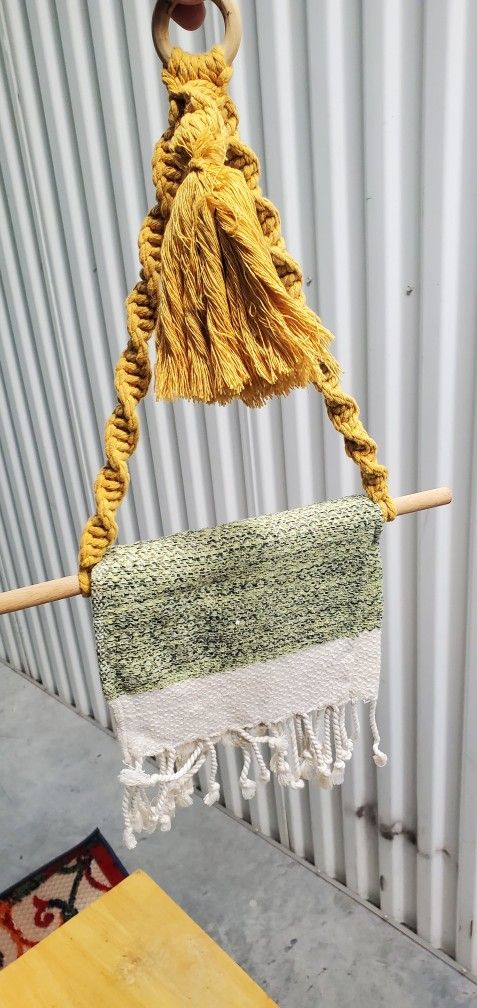 Macrame Golden Yellow Hanger