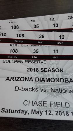 Four lower level bullpen reserve. $90 for all 4. Today's game