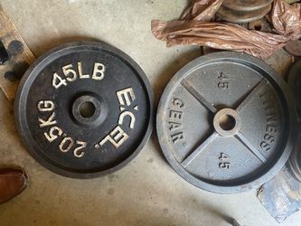 Pair of 45 lbs Olympic Weight Plates