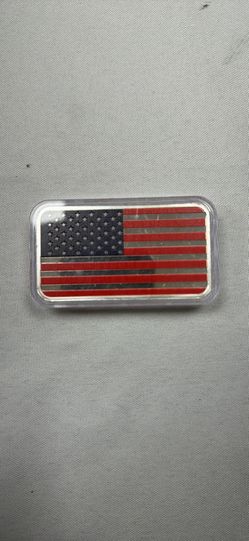 American flag 5 oz silver bar