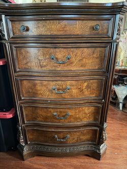 Ashley tall chest dresser solid wood 5 drawer