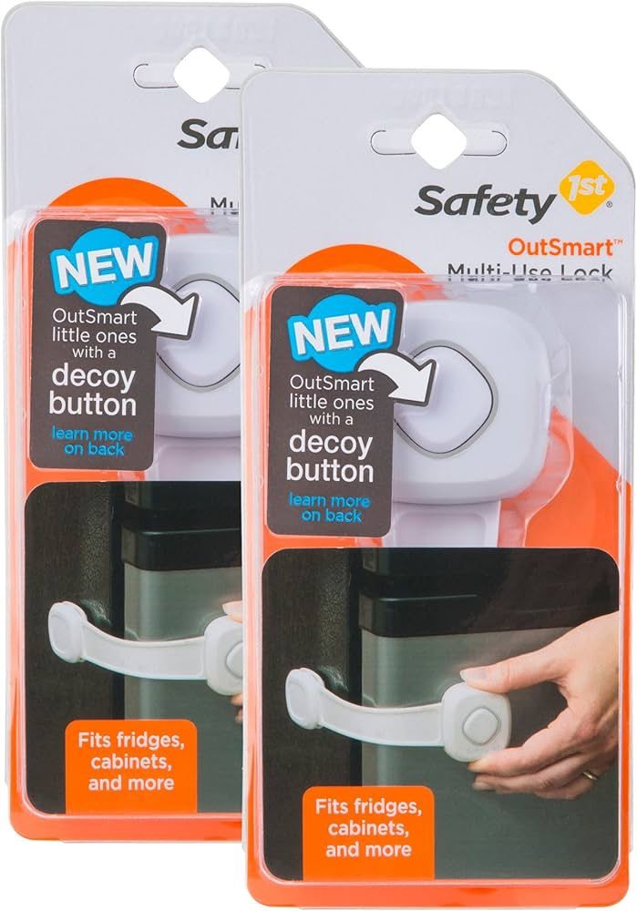 Safety 1st OutSmart Multi Use Lock, 2 Pack, White