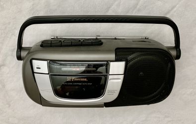 Vintage Cassette Player Boombox Emerson AM/FM Recording Antenna Radio PS6428 Cord Batteries