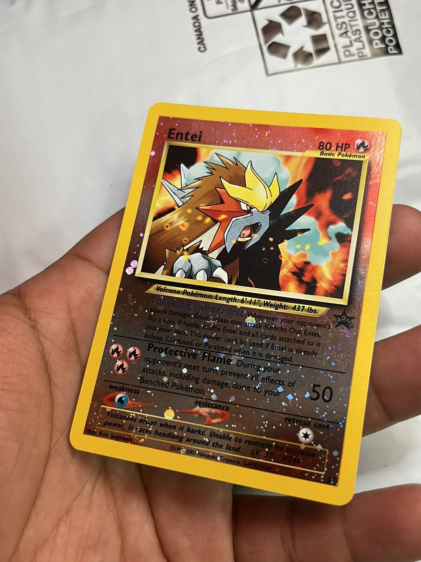pokemon card entei promo PSA 10 - GEM MT] #244 - This listing is for a Pokemon promo reverse holo card. Pokemon Card - POP #2