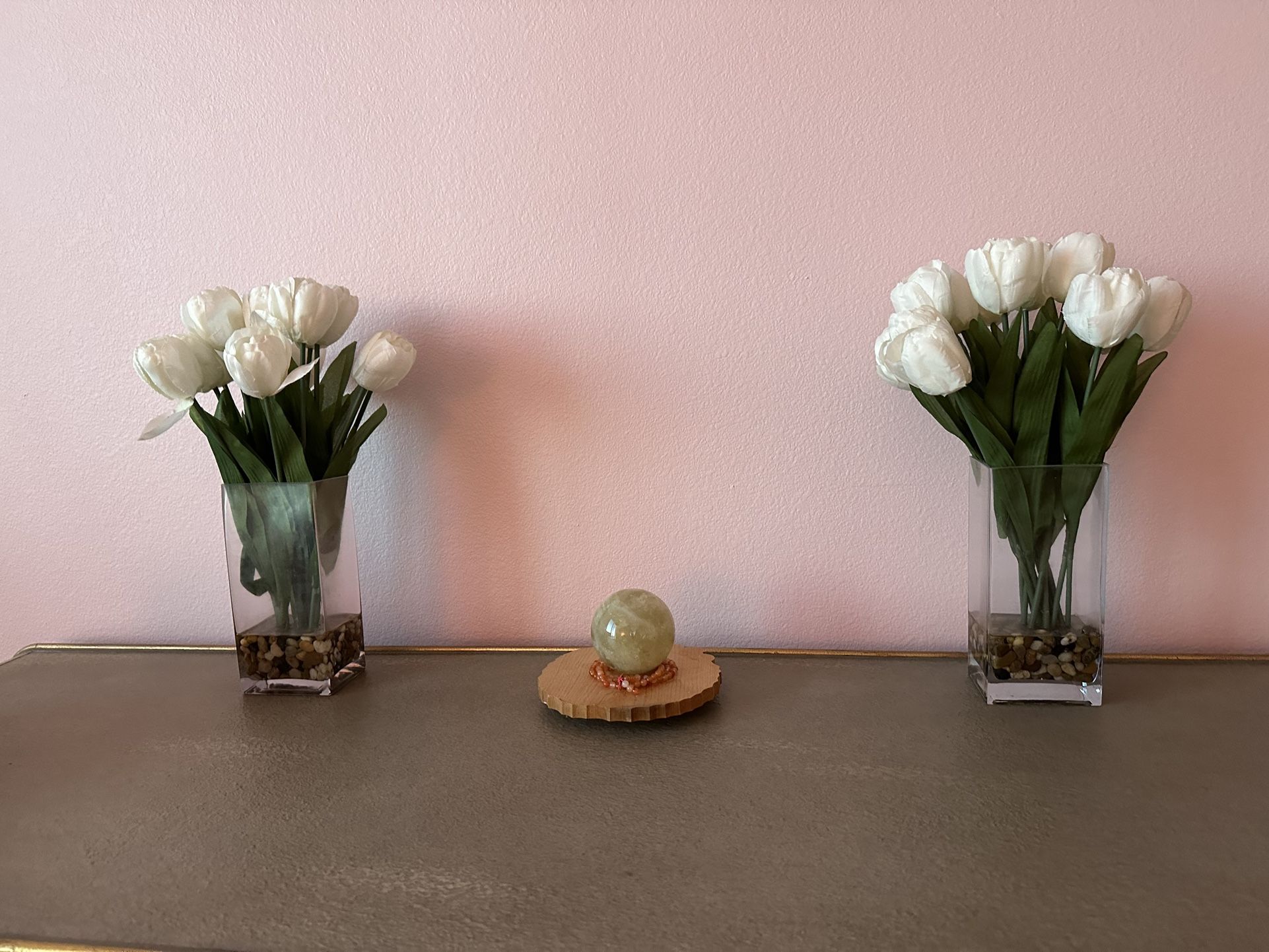 Fake Plants - Tulip Flowers In Glass Vases