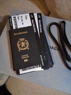Balenciaga Leather Passport Holder, NWT