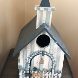 Hand Painted wood birdhouse