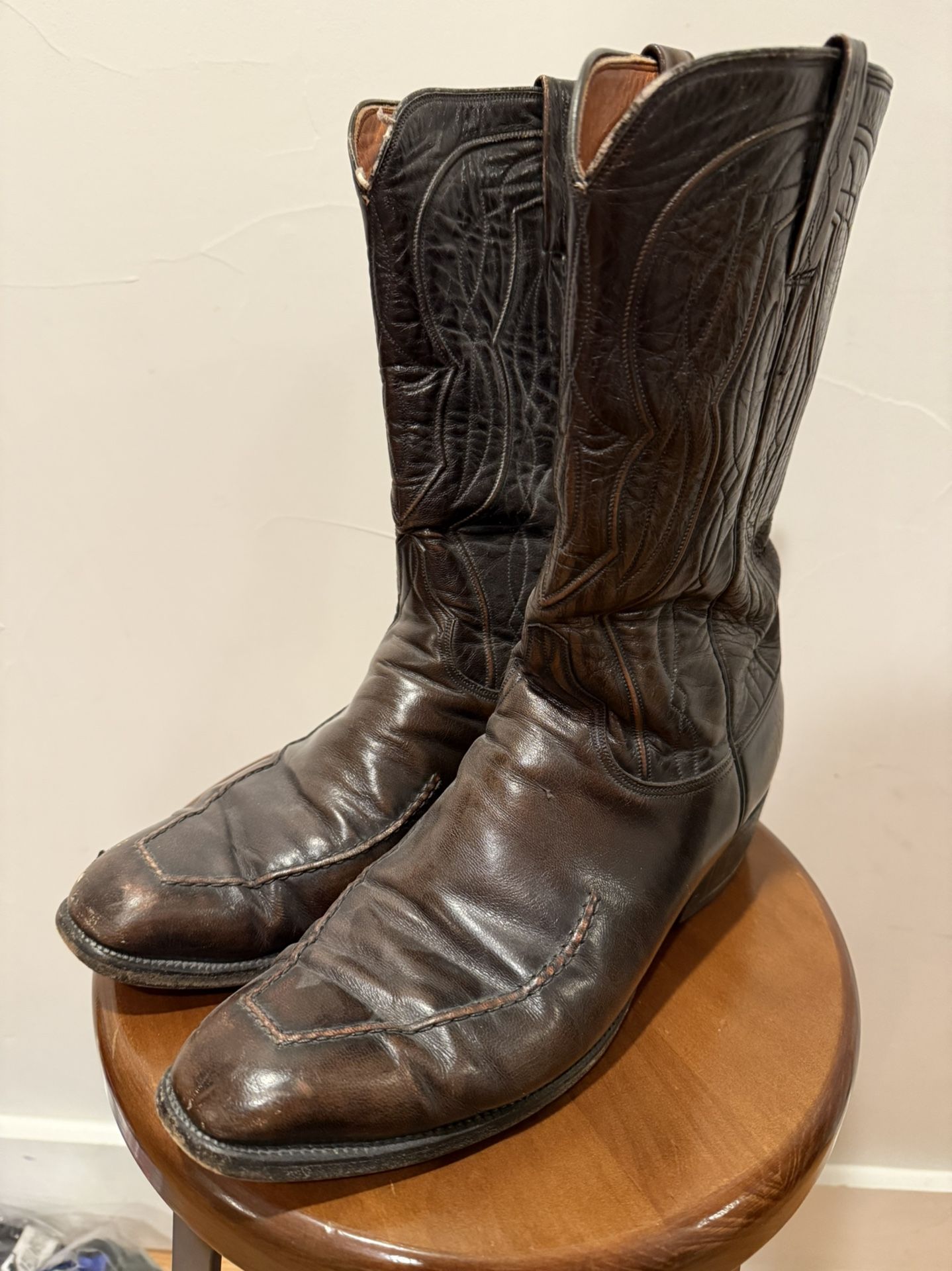 Lucchese 2265 Moc Toe Leather Boots - Size 11..5
