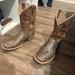 CODY JAMES MEN'S EXOTIC PYTHON WESTERN BOOTS - BROAD SQUARE TOE