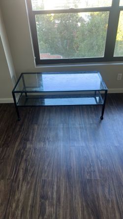 Glass coffee table