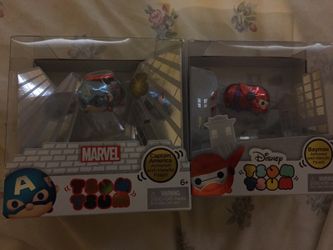 SDCC exclusive metallic Tsum tsums! Captain America and Baymax
