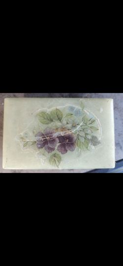 Vintage Floral Ceramic Trinket Box