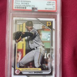 2024 Bowman Prospects Paul Skenes #BP-125 RC (PSA 10)