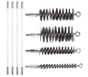 4 PCS pipe drill Wire Cleaning Brush with 4pcs Nylon Rod Set