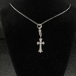 Chrome Hearts Floral Cross Ball Necklace 