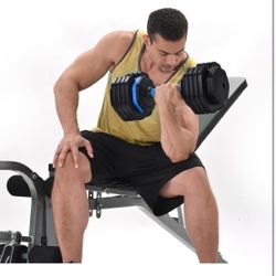 Adjustable Dumbbell Adjustable Dumbbell - 55lb Single Dumbbell with Anti-Slip Handle, Fast Adjust Weight by Turning Handle with Tray